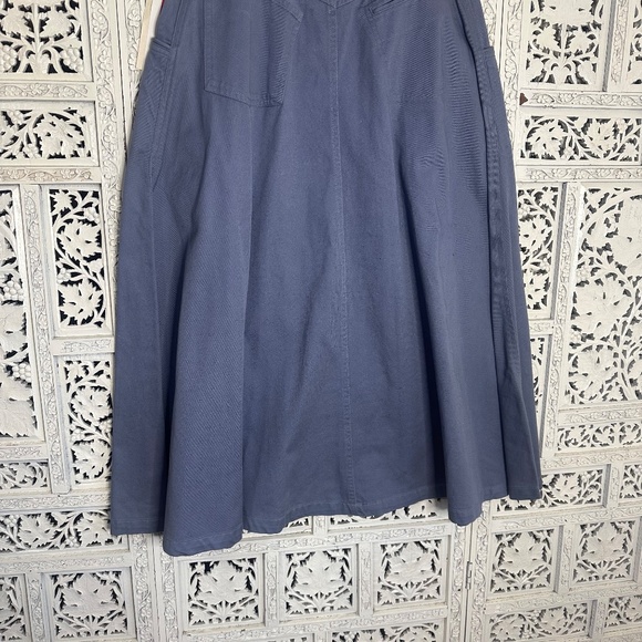 Vintage NWT Deadstock Blue Prairie Cottagecore Flowy Midi Skirt With Belt Sz S - Picture 3 of 8
